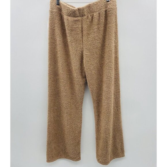 Steve Madden Womens Size Large Pull On Wide-Leg Chenille Sleep Pants in Tan $64 - Picture 4 of 9